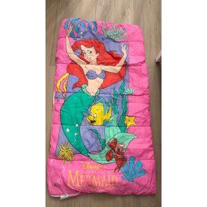 Disney The Little Mermaid Kids Sleeping Bag 30" X 56" 100% Polyester Pink Ariel